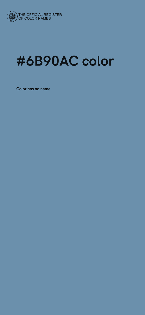 #6B90AC color image