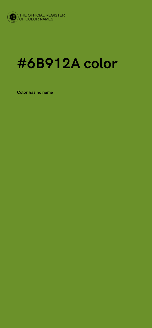 #6B912A color image