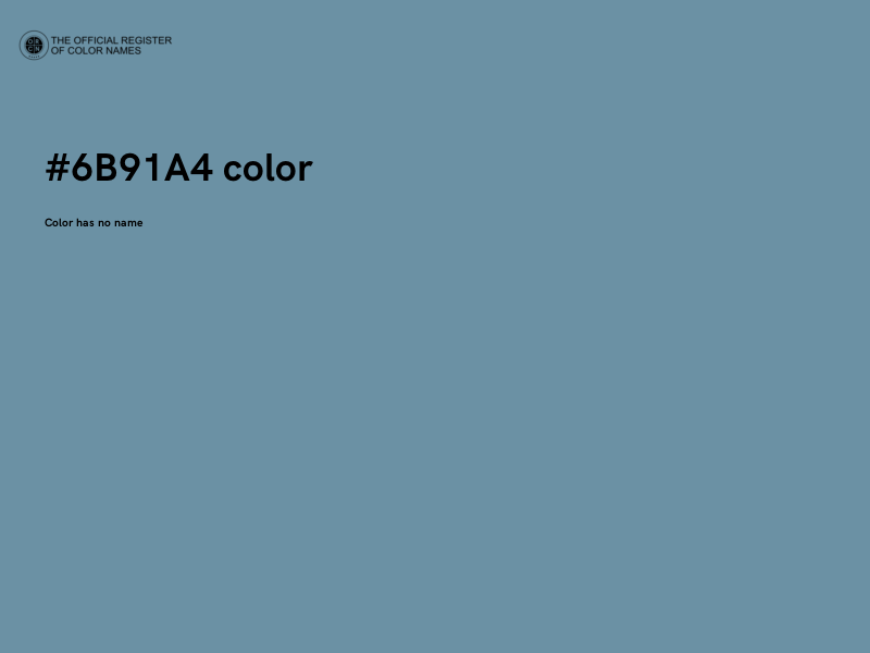 #6B91A4 color image