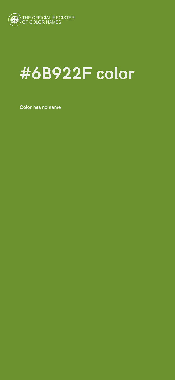 #6B922F color image