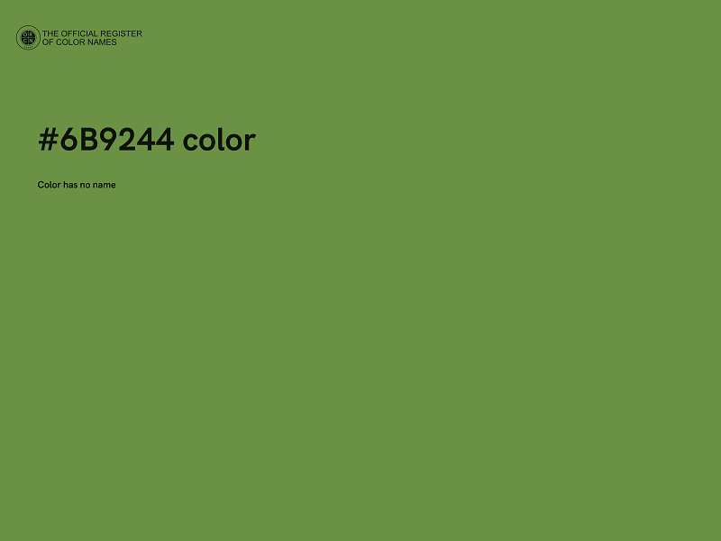 #6B9244 color image