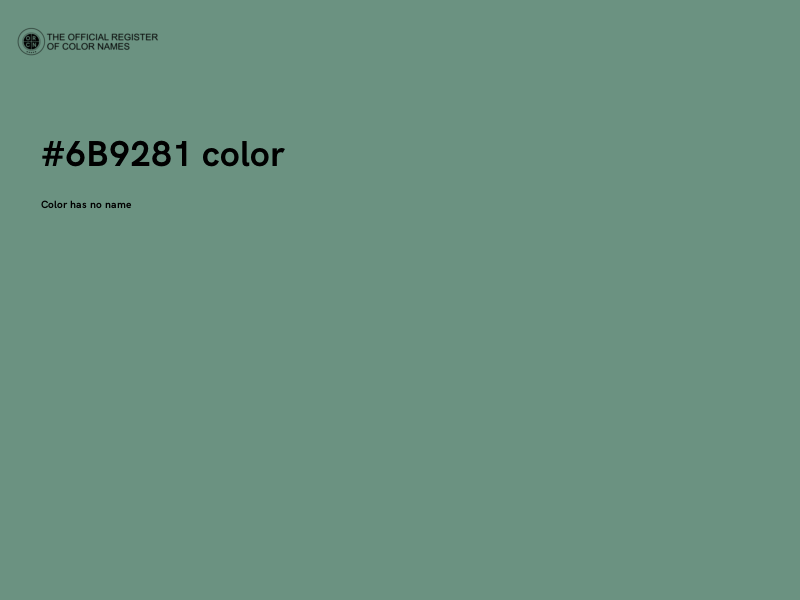 #6B9281 color image