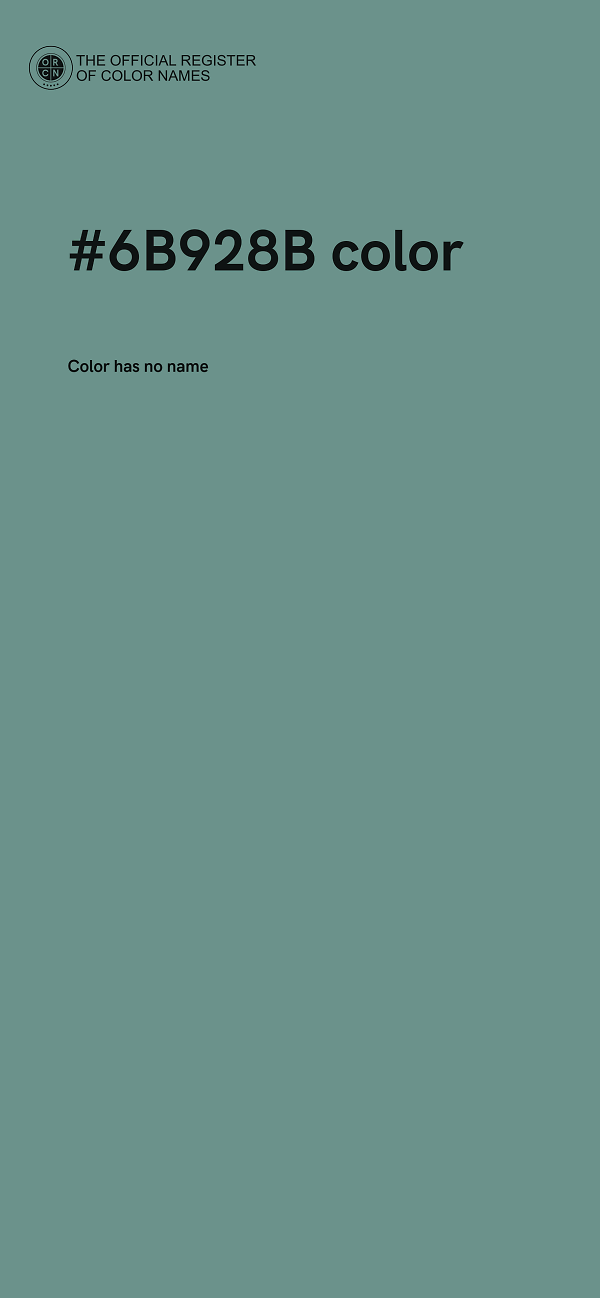 #6B928B color image