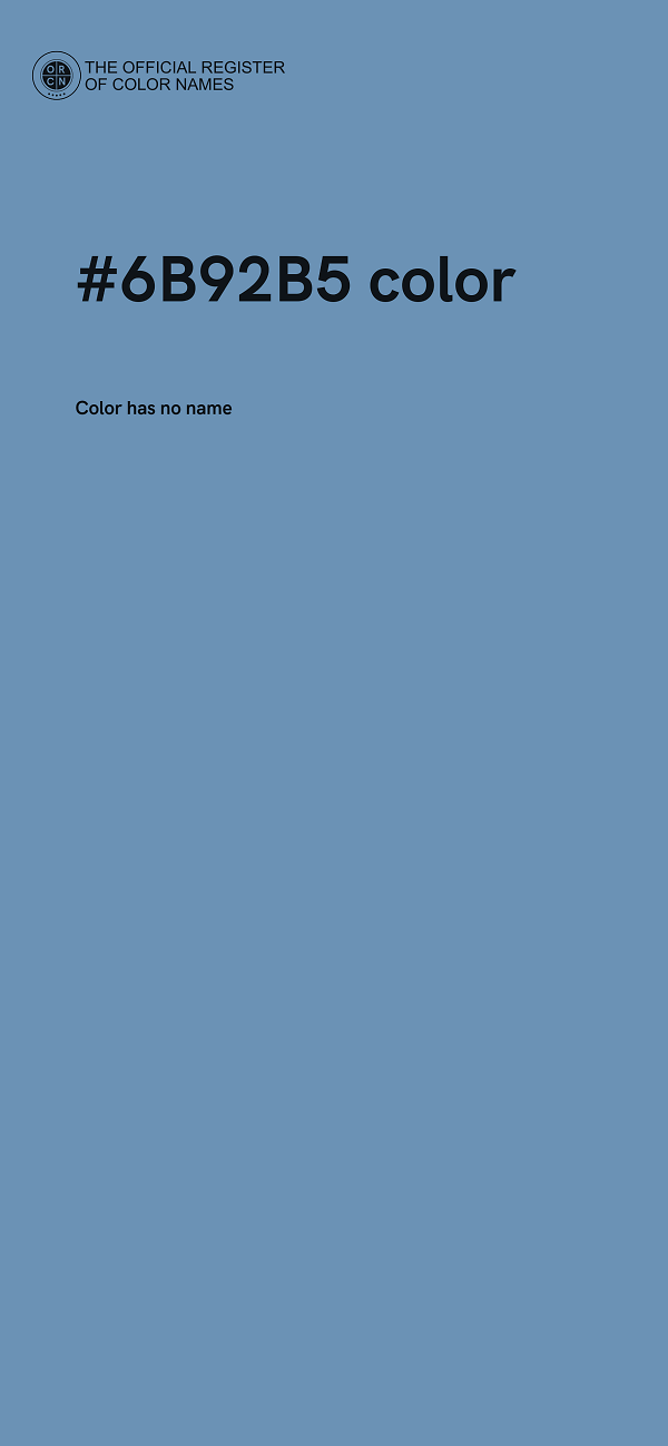 #6B92B5 color image