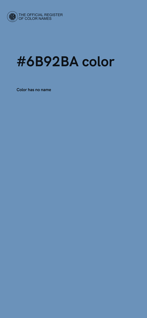 #6B92BA color image