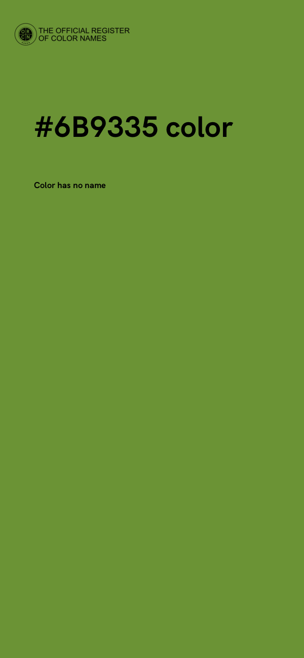 #6B9335 color image