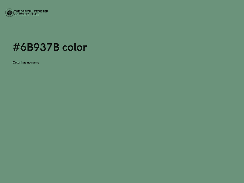 #6B937B color image