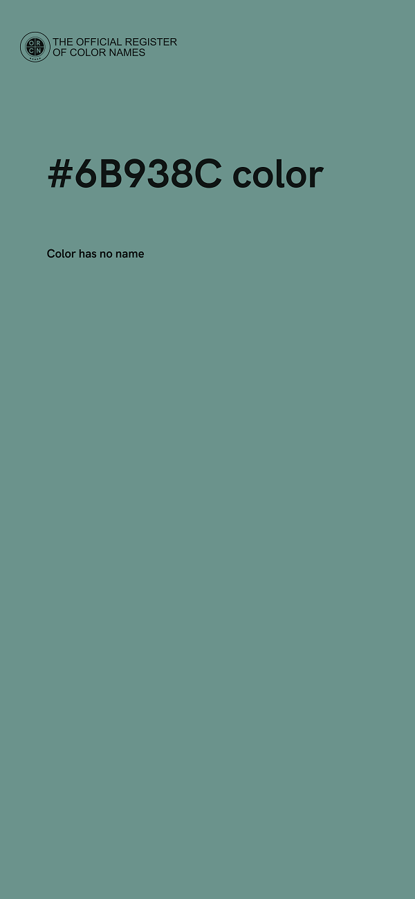 #6B938C color image