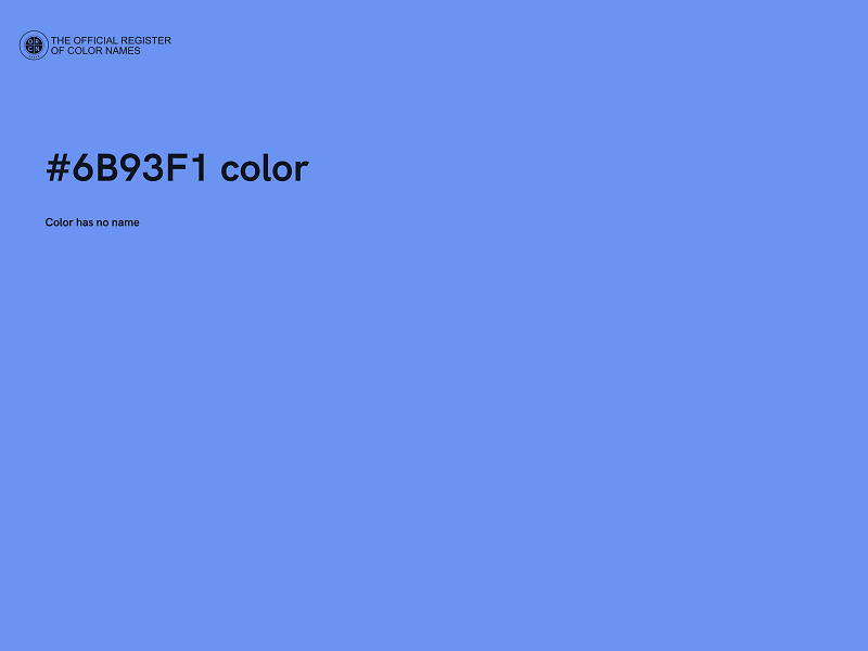 #6B93F1 color image