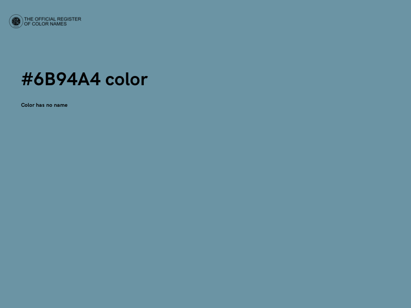 #6B94A4 color image