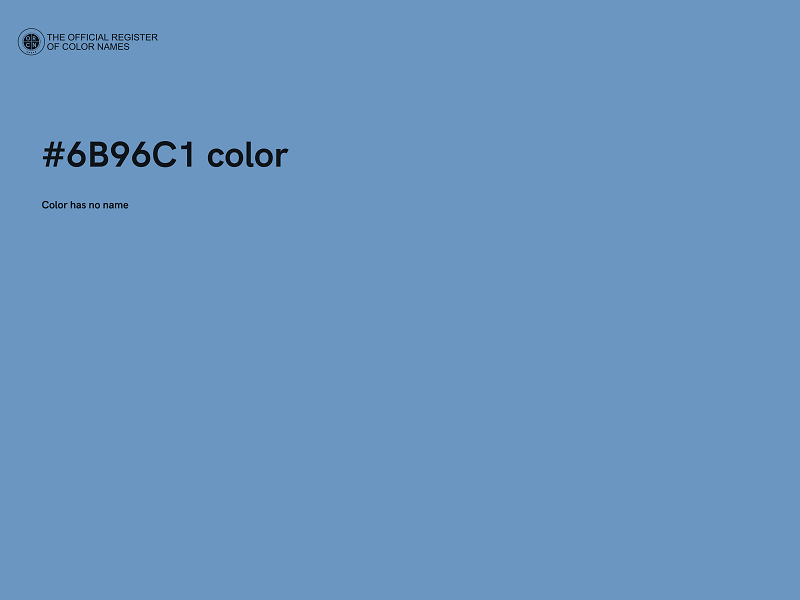 #6B96C1 color image