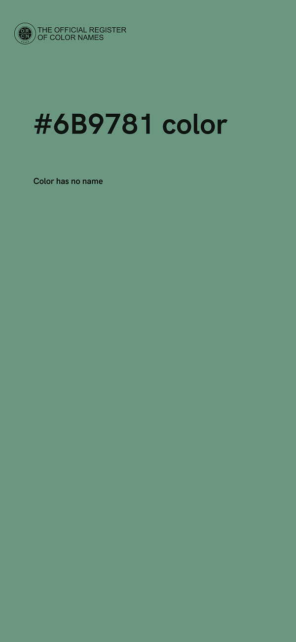 #6B9781 color image