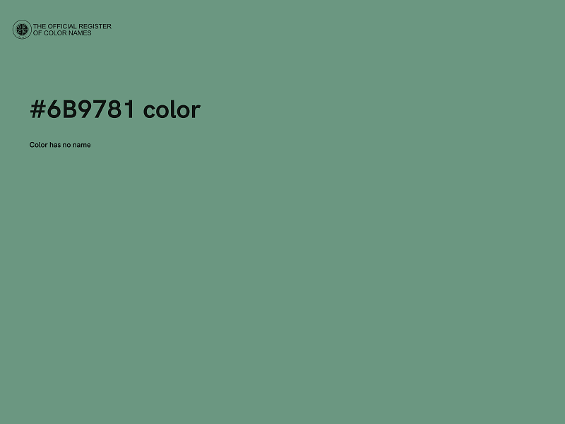 #6B9781 color image