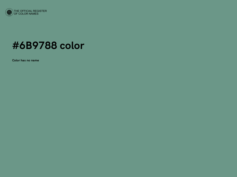#6B9788 color image