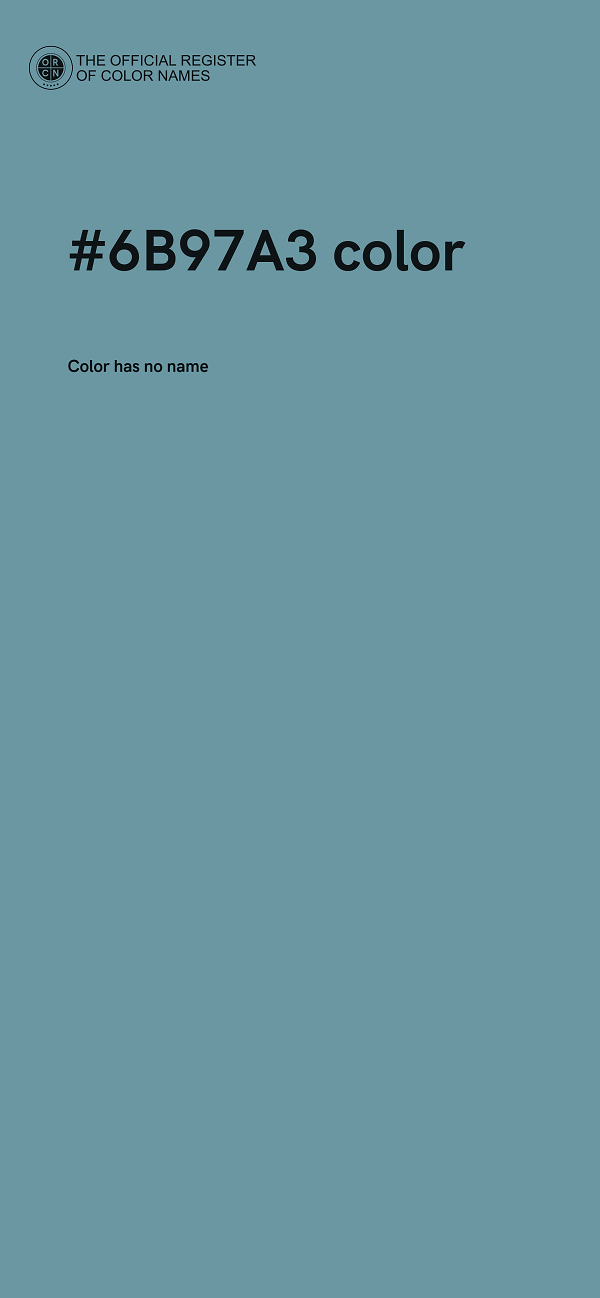 #6B97A3 color image