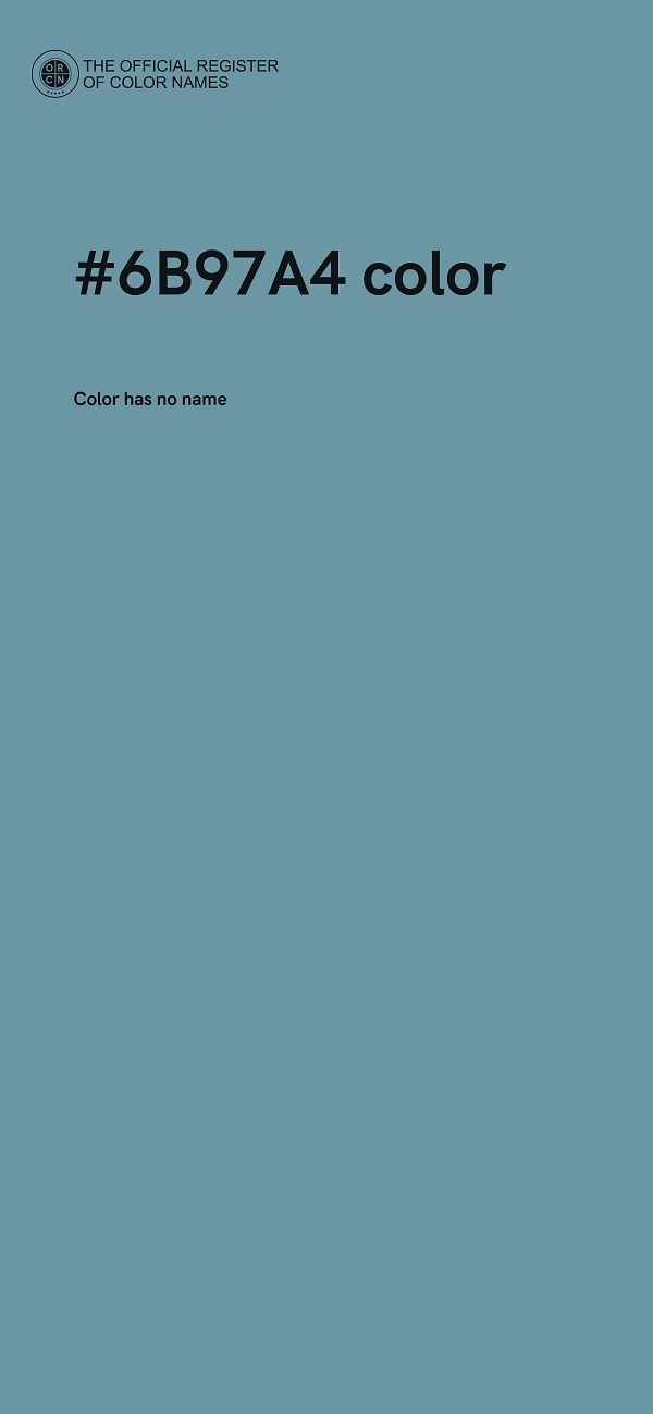 #6B97A4 color image