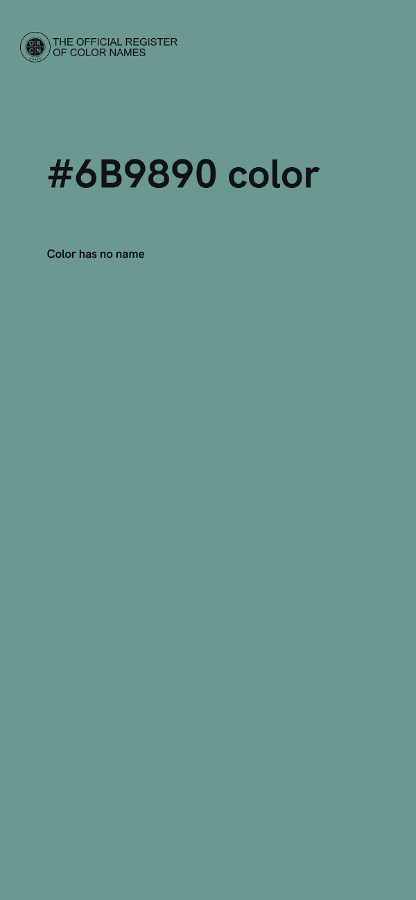 #6B9890 color image