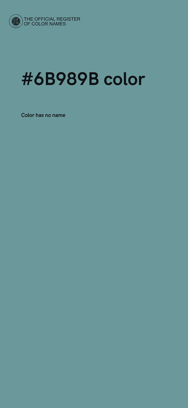 #6B989B color image