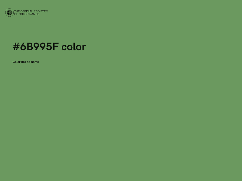 #6B995F color image