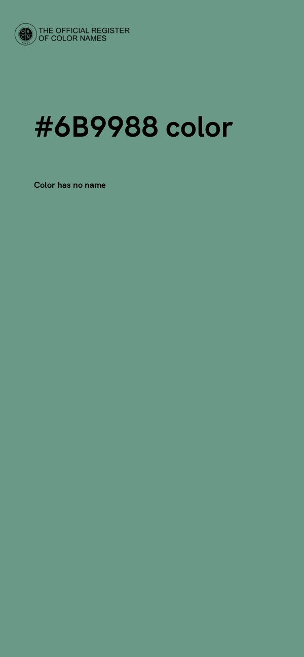#6B9988 color image