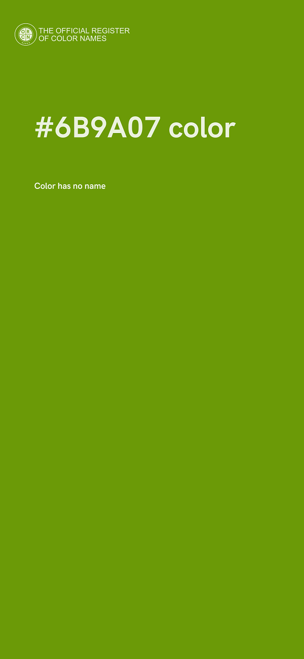 #6B9A07 color image