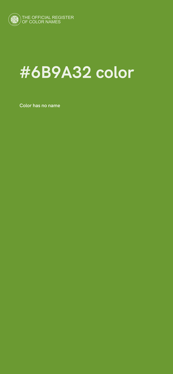 #6B9A32 color image