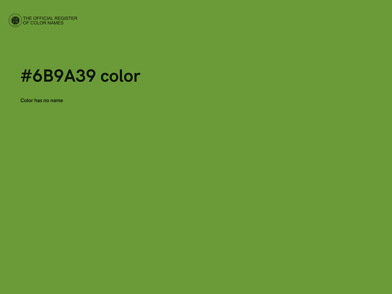 #6B9A39 color image