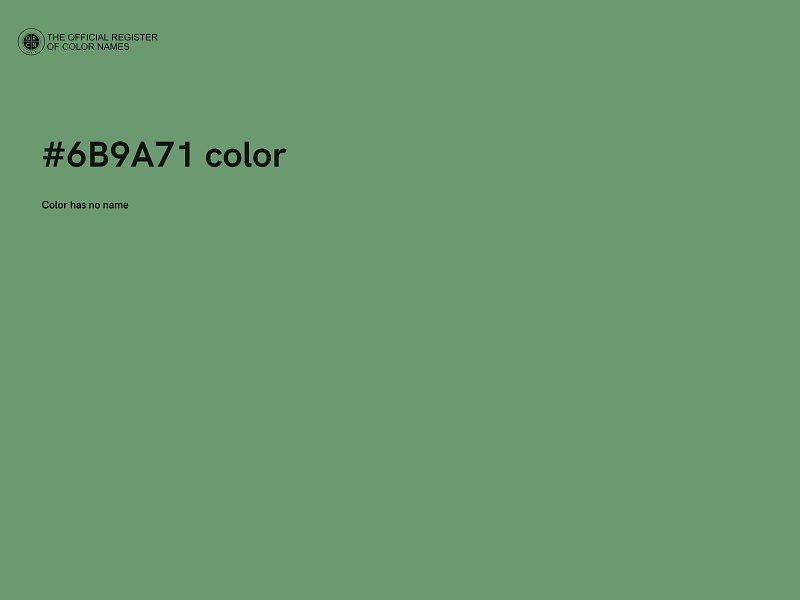 #6B9A71 color image