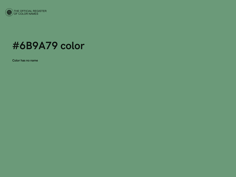 #6B9A79 color image