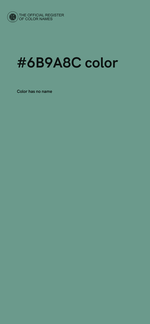 #6B9A8C color image