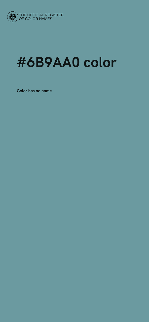 #6B9AA0 color image