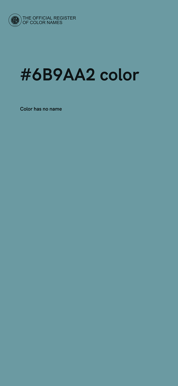 #6B9AA2 color image