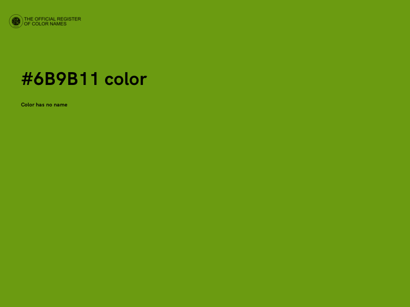 #6B9B11 color image