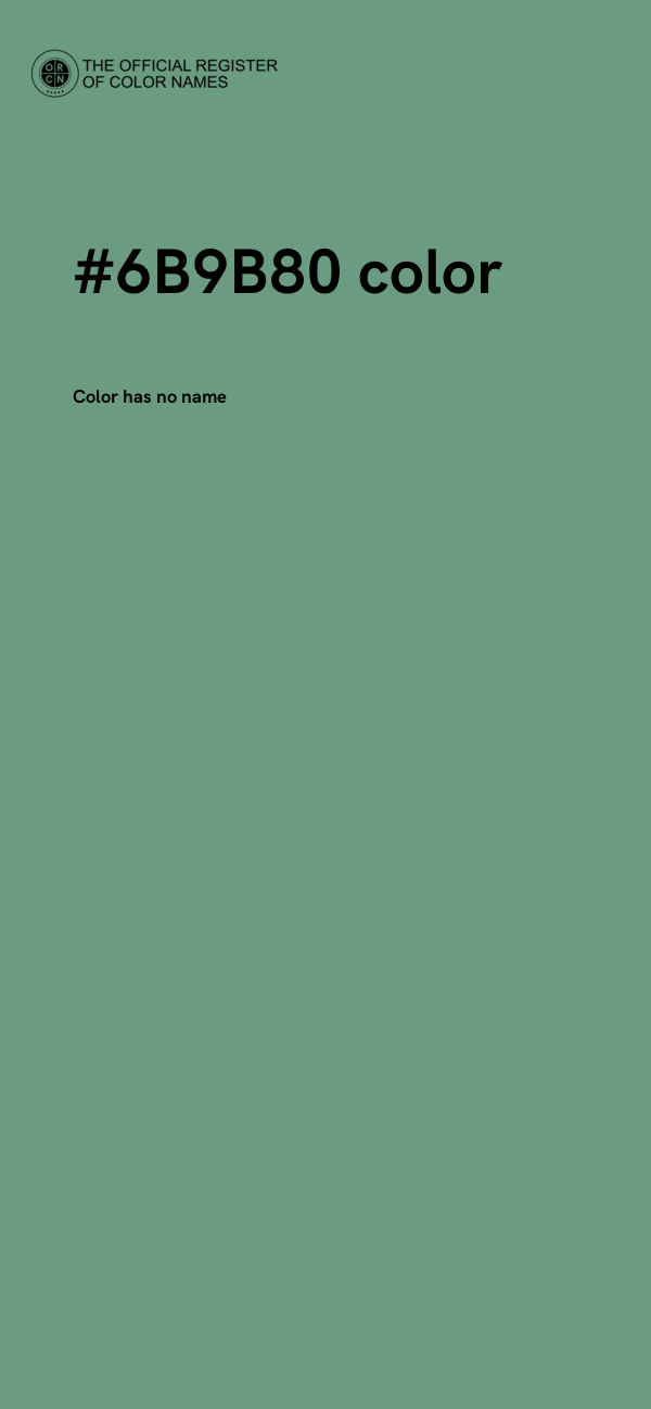 #6B9B80 color image