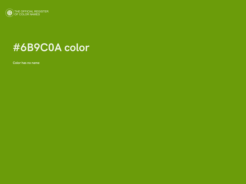 #6B9C0A color image