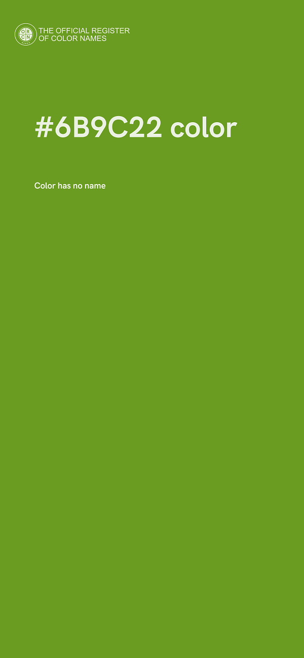 #6B9C22 color image