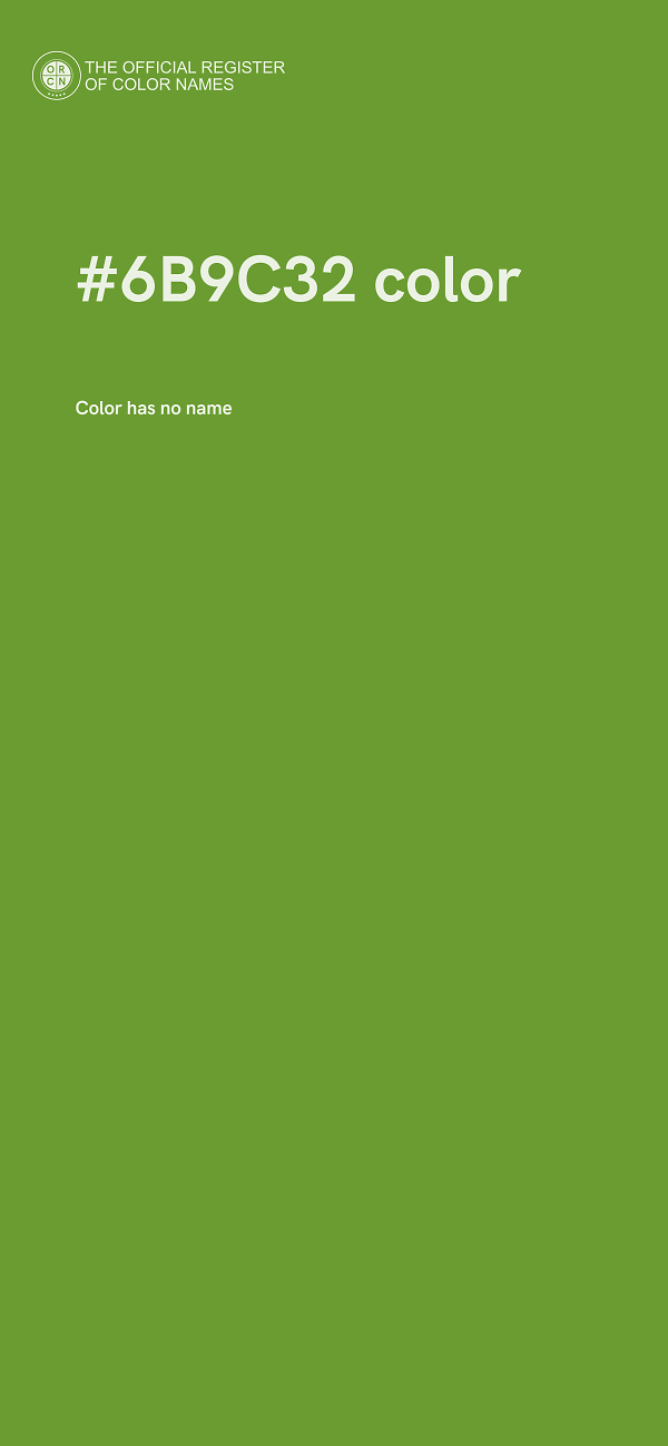 #6B9C32 color image
