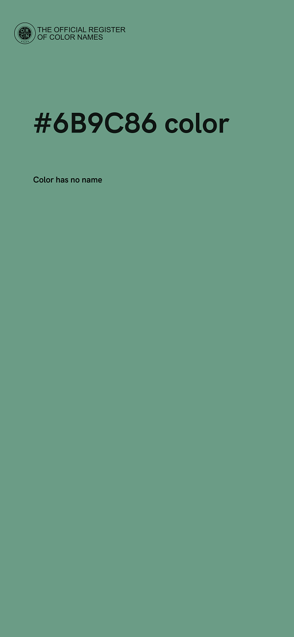 #6B9C86 color image