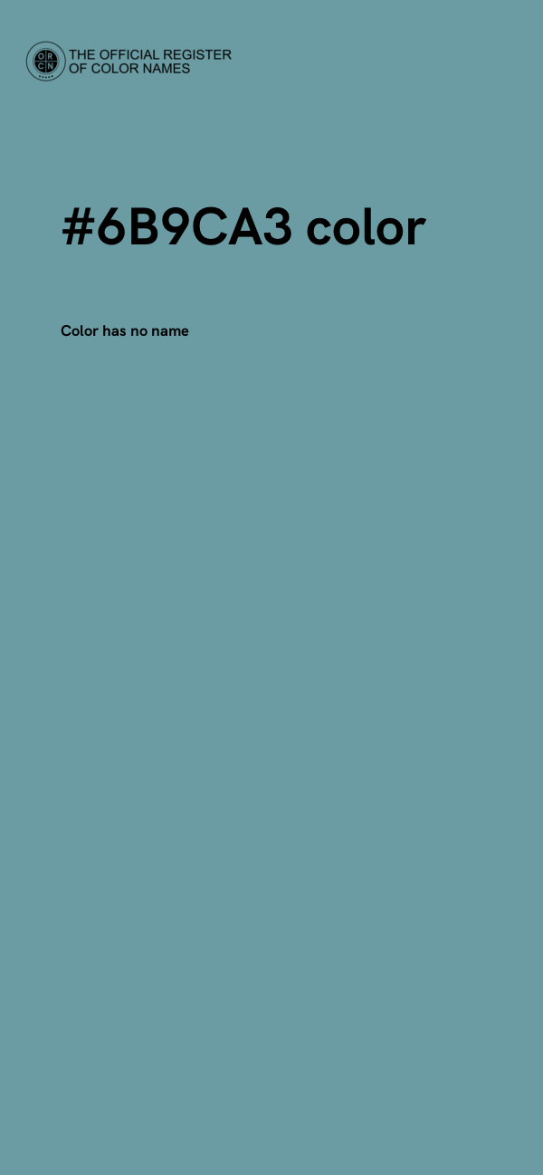 #6B9CA3 color image