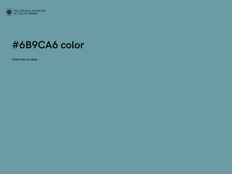 #6B9CA6 color image