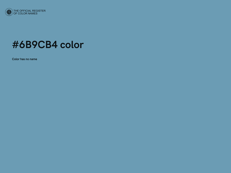 #6B9CB4 color image