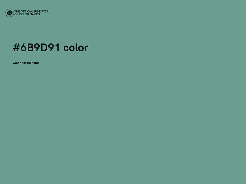 #6B9D91 color image