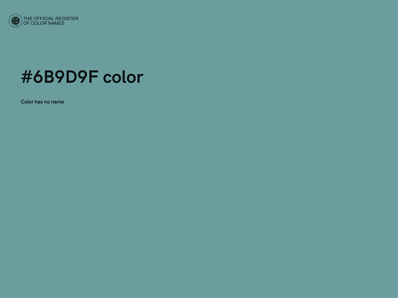 #6B9D9F color image