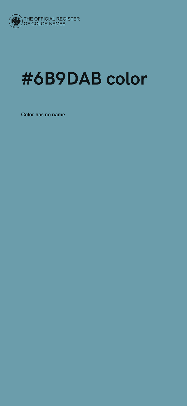 #6B9DAB color image