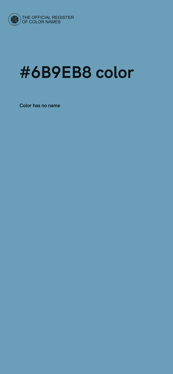 #6B9EB8 color image