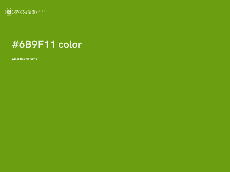 #6B9F11 color image