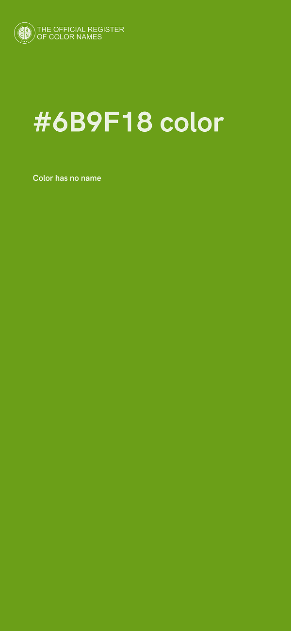 #6B9F18 color image