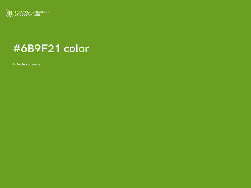 #6B9F21 color image