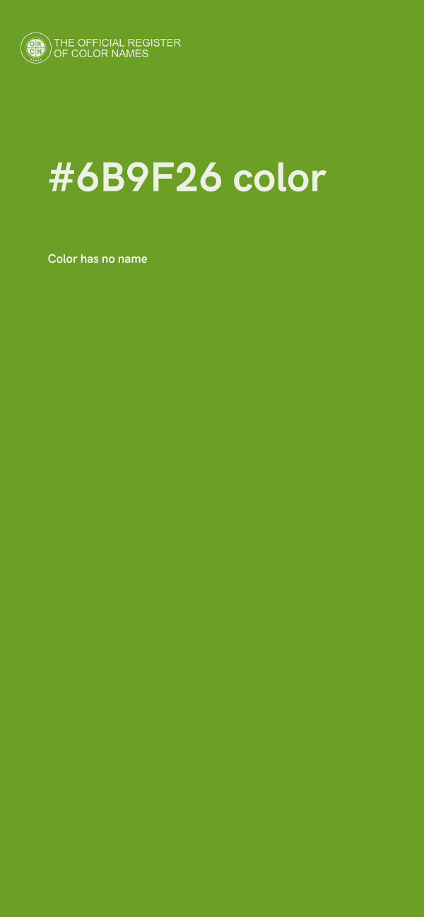 #6B9F26 color image