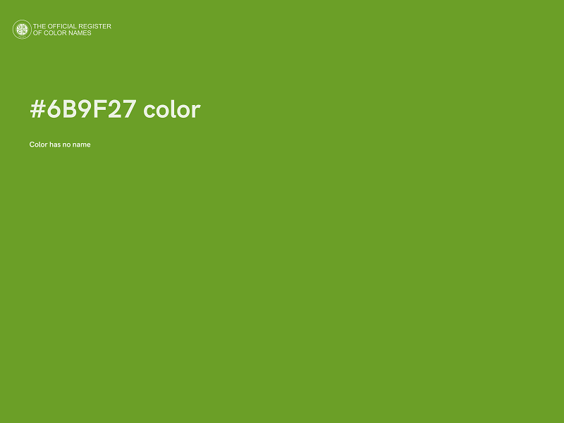 #6B9F27 color image